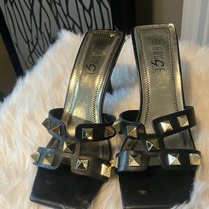 Rouge! Black and Gold Studded heels
